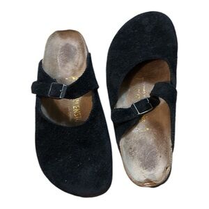 BIRKENSTOCK SFB BOSTON - BLACK SUEDE LEATHER clog shoes